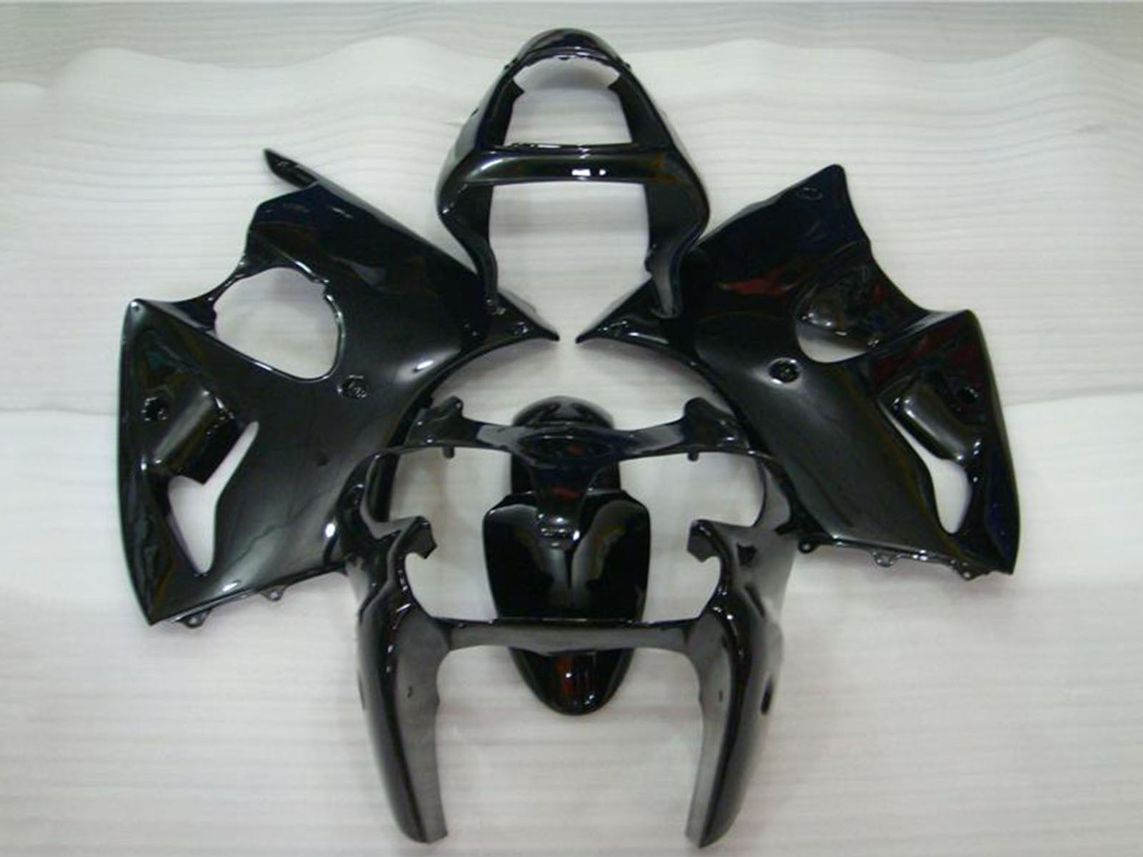 2000-2002 Kawasaki Ninja ZX6R Glossy Black Fairing Kit
