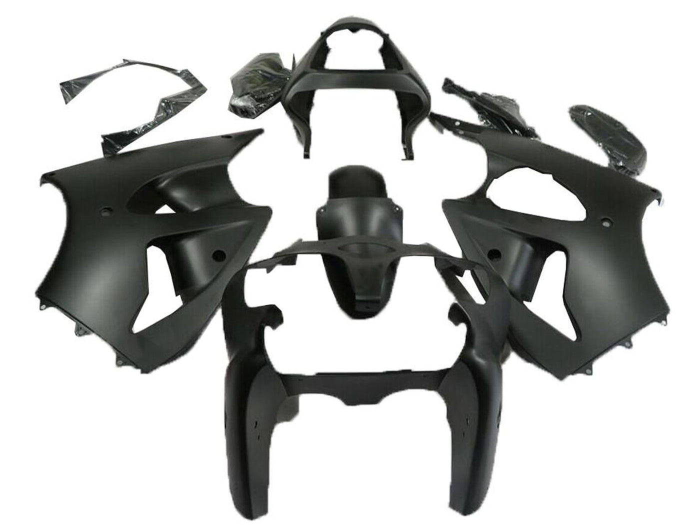 2000-2002 Kawasaki Ninja ZX6R Matte Black Fairing Kit