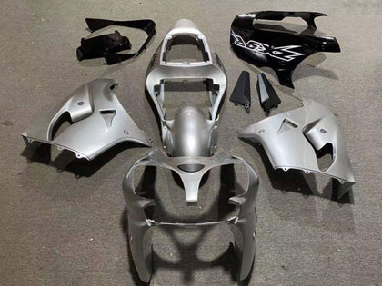 2002-2003 Kawasaki ZX-9R Ninja Silver Glossy Black Fairing Kit