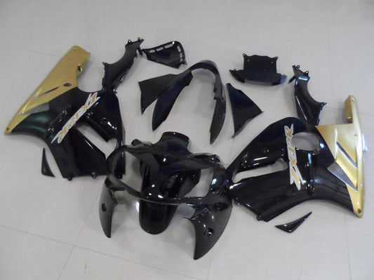 2002-2005 Kawasaki Ninja ZX12R Black And Gold Fairing Kit