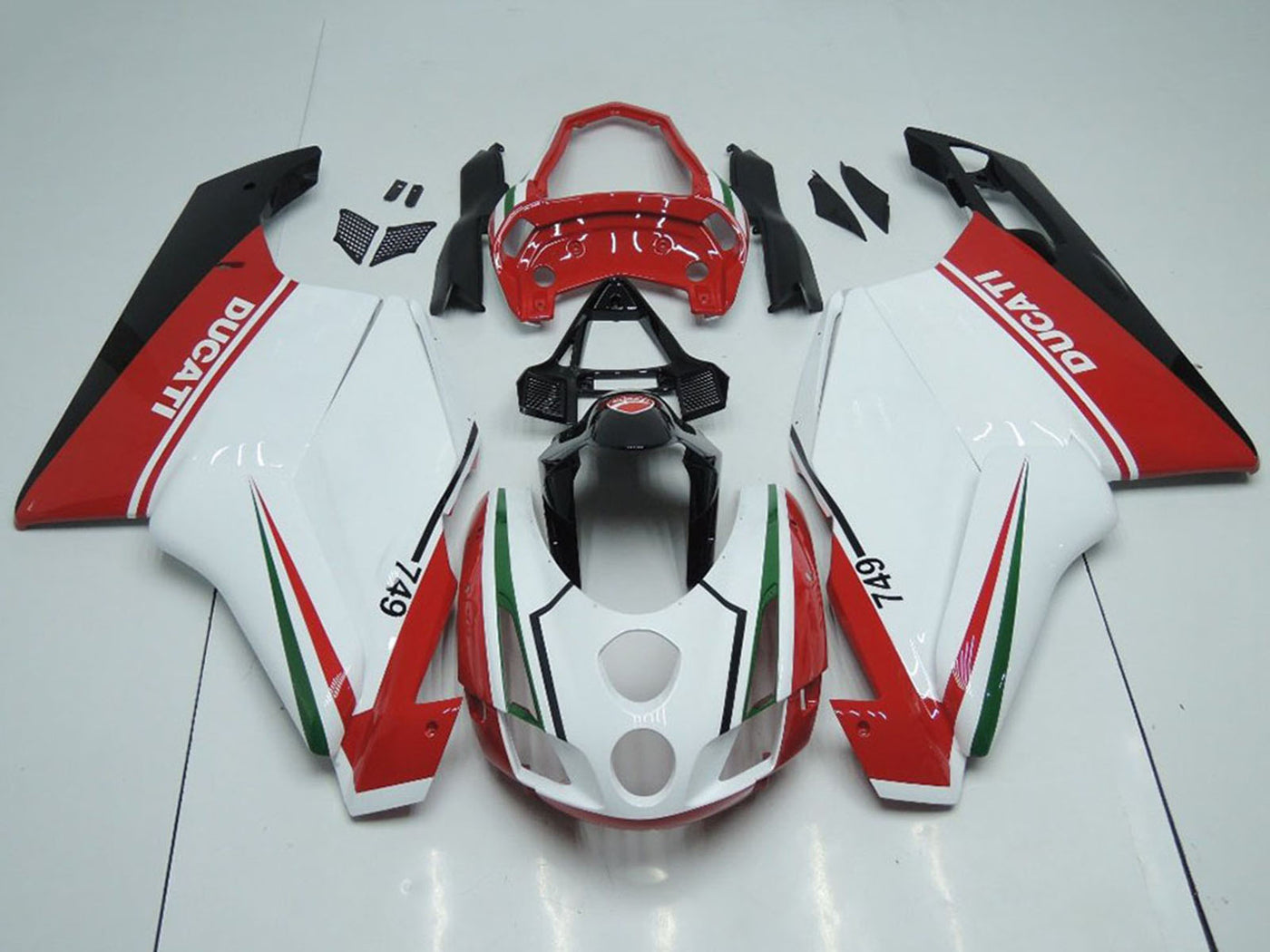 2003-2004 Ducati Ducati 749 999 White Red With Tail Open Fairing Kit