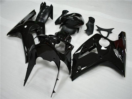 2003-2004 Kawasaki ZX-6R Glossy Black Fairing Kit