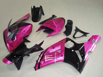 2003-2004 Kawasaki ZX-6R Pink Black Monster Fairing Kit