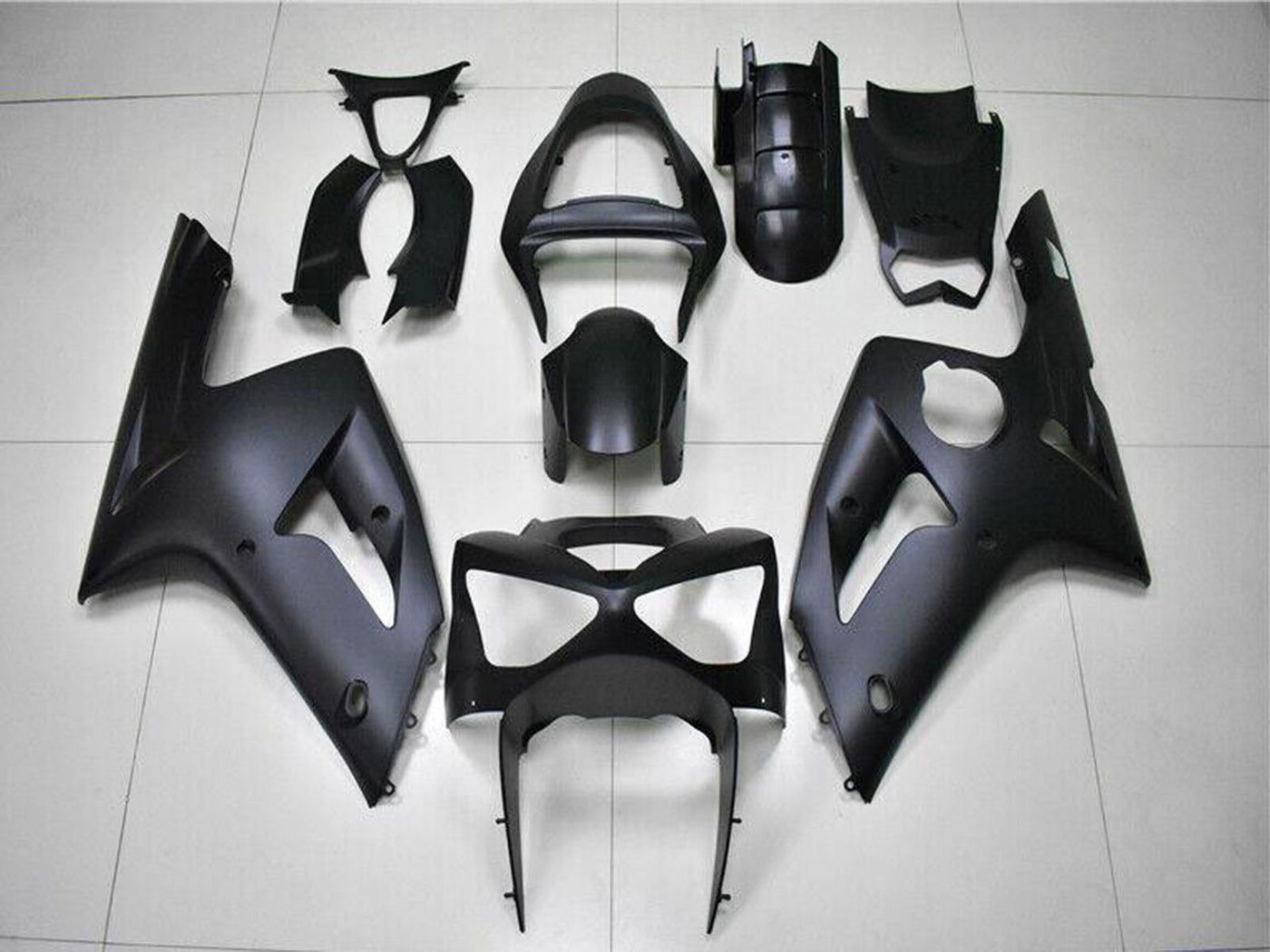 2003-2004 Kawasaki ZX6R Matte Black Fairing Kit
