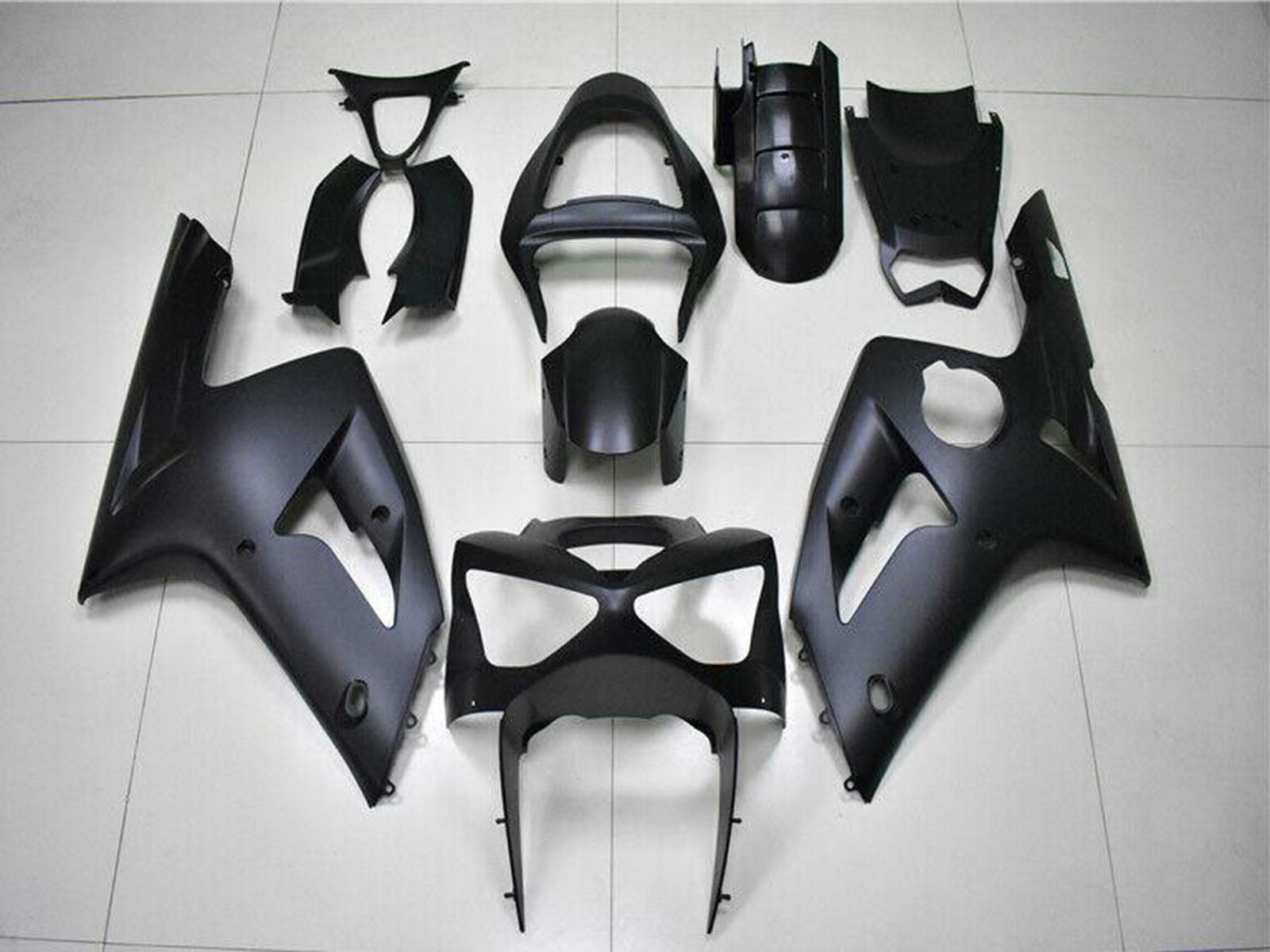 2003-2004 Kawasaki ZX6R Matte Black Fairing Kit