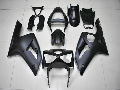 2003-2004 Kawasaki ZX-6R Matte Black Fairing Kit