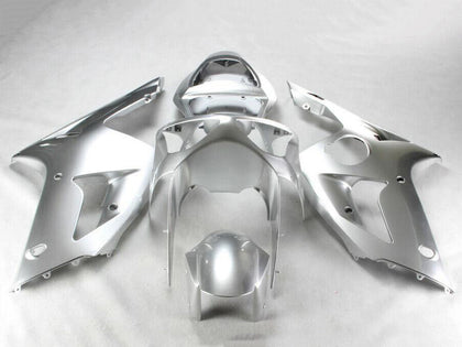 2003-2004 Kawasaki ZX-6R Silver Fairing Kit