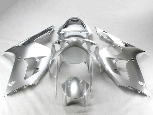 2003-2004 Kawasaki ZX6R Silver Fairing Kit