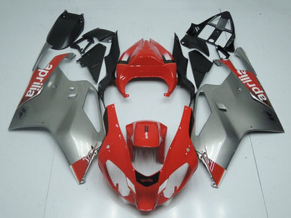 2003-2005 Aprilia RSV1000 Silver and Red Fairing Kit