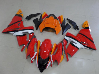 2004-2005 Kawasaki ZX-10R Orange Black and White Fairing Kit