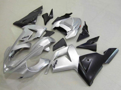 2004-2005 Kawasaki ZX-10R Silver and Black Fairing Kit