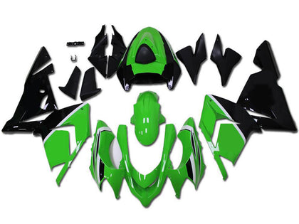 2004-2005 Kawasaki ZX-10R Green Black Fairing Kit