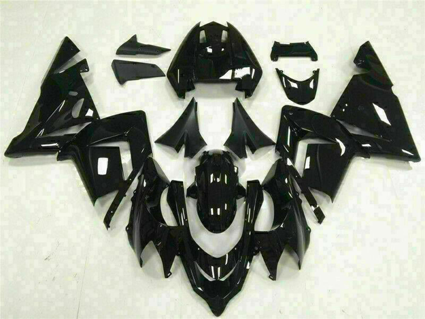 2004-2005 Kawasaki ZX10R Glossy Black Fairing Kit