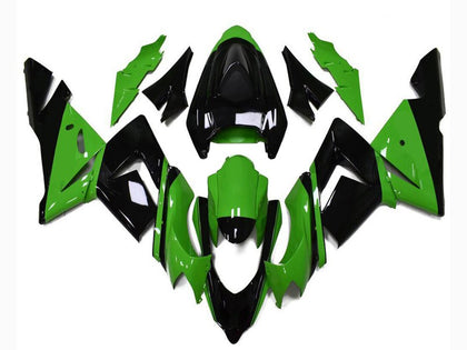 2004-2005 Kawasaki ZX-10R Black Green Fairing Kit
