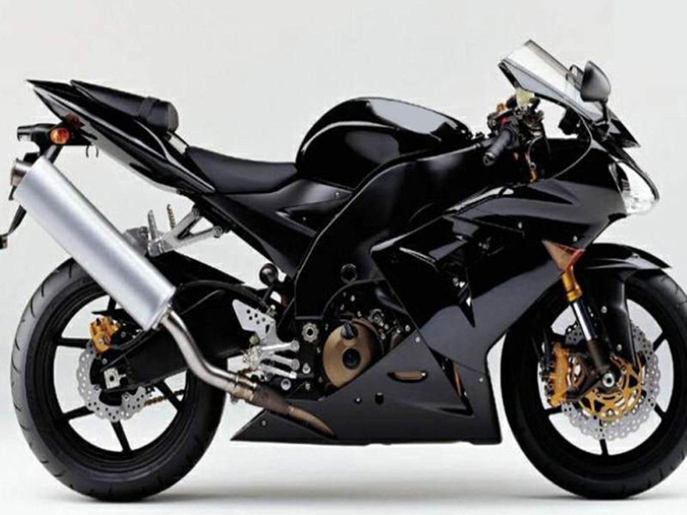 2004-2005 Kawasaki ZX10R Glossy Black Fairing Kit