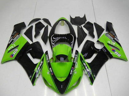 2005-2006 Kawasaki ZX-6R Green Fairing Kit