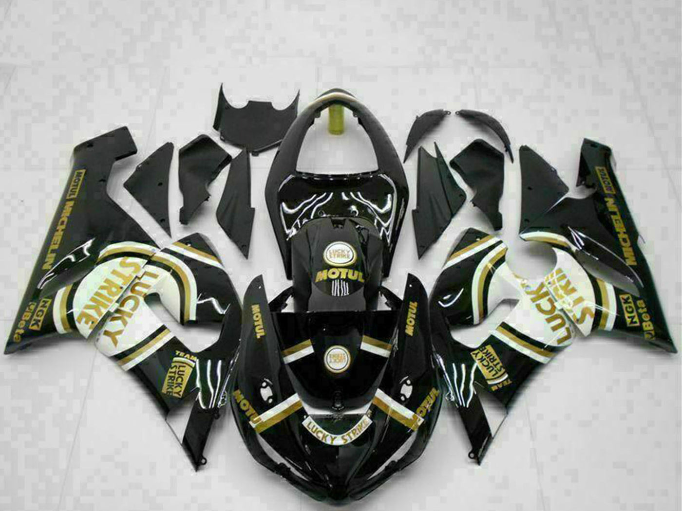 2005-2006 Kawasaki Ninja ZX6R 636 Black Fairing Kit