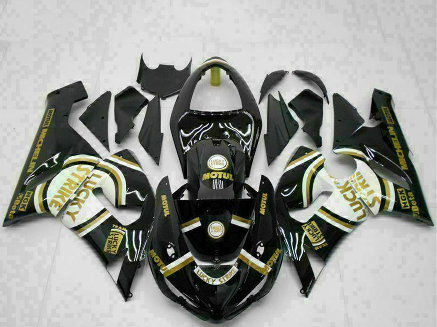 2005-2006 Kawasaki Ninja ZX6R 636 Black Fairing Kit