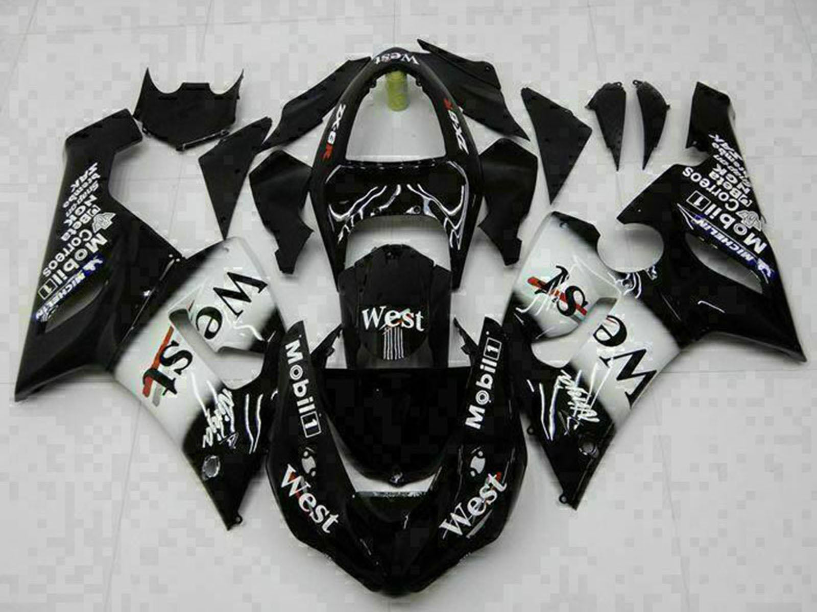 2005-2006 Kawasaki Ninja ZX6R 636 Black Fairing Kit