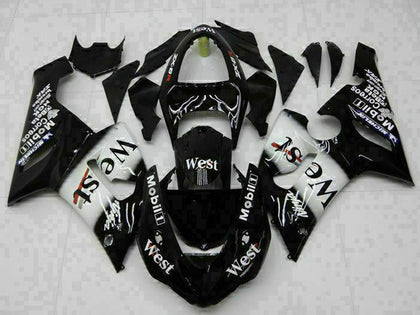 2005-2006 Kawasaki ZX-6R Black Fairing Kit
