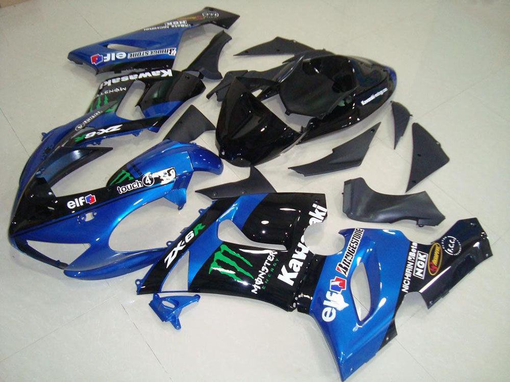 2005-2006 Kawasaki Ninja ZX6R Blue Monster Fairing Kit