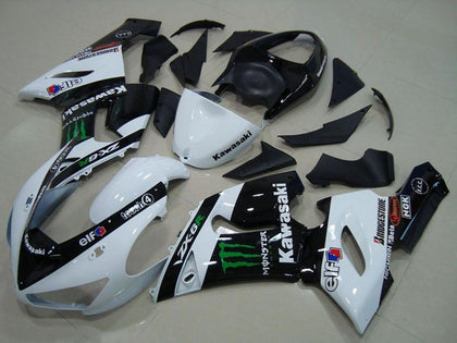 2005-2006 Kawasaki ZX-6R White Monster Fairing Kit