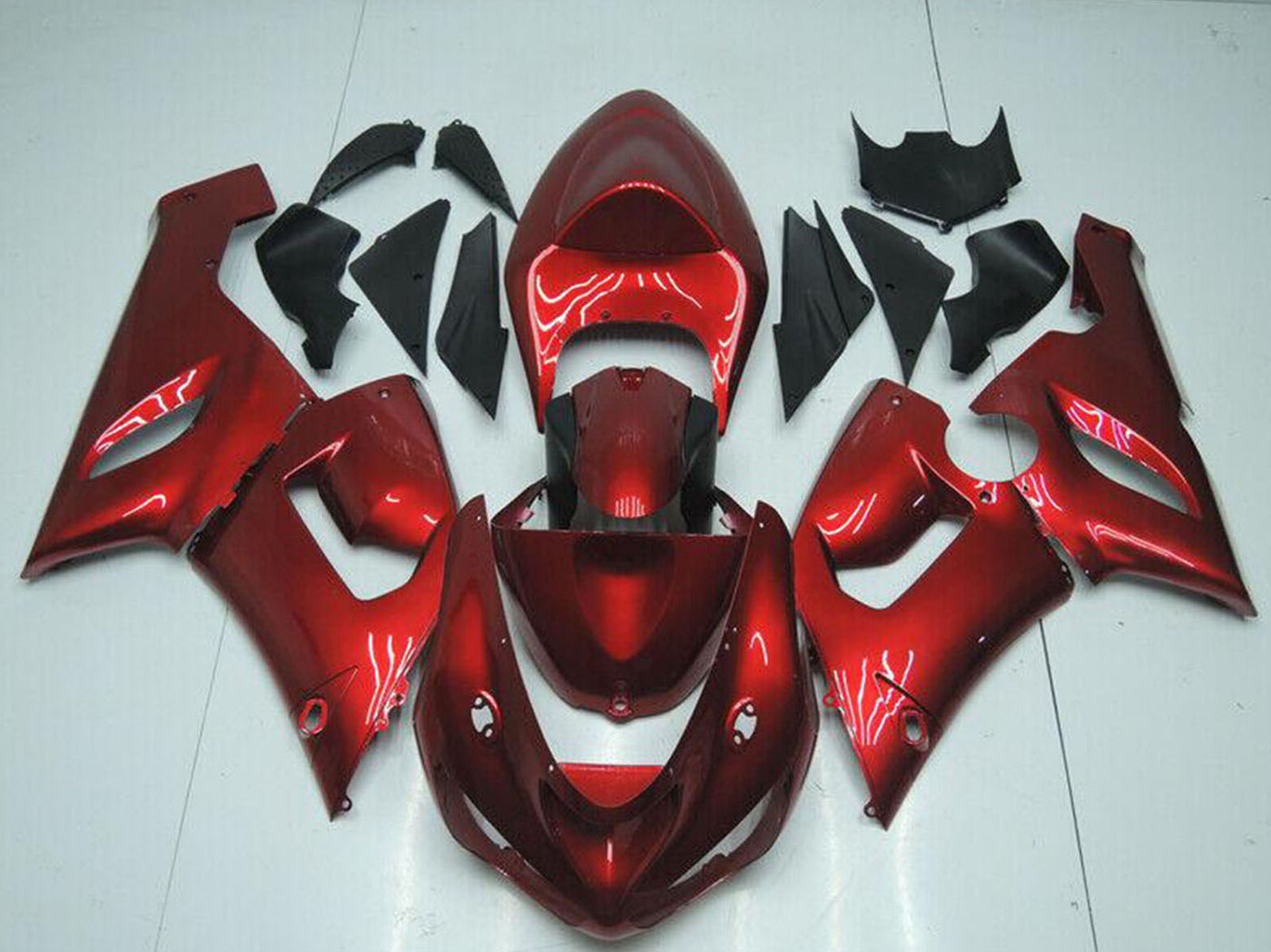 2005-2006 Kawasaki Ninja ZX6R Candy Red Fairing Kit
