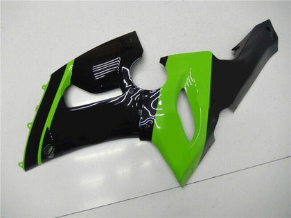 2005-2006 Kawasaki ZX-6R Green Black Fairing Kit