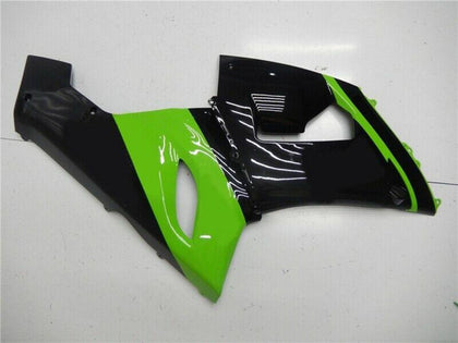 2005-2006 Kawasaki ZX-6R Green Black Fairing Kit