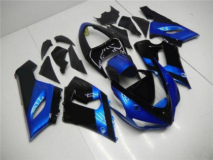 2005-2006 Kawasaki ZX-6R Blue Black Fairing Kit