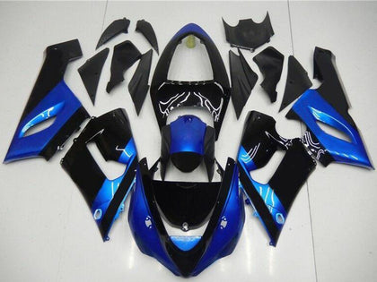 2005-2006 Kawasaki ZX-6R Blue Black Fairing Kit