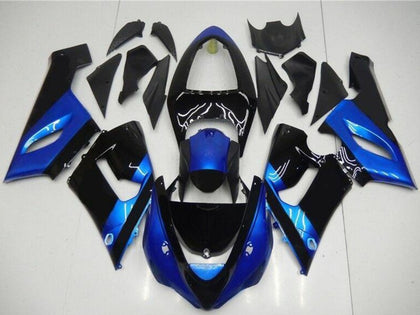 2005-2006 Kawasaki ZX-6R Blue Black Fairing Kit