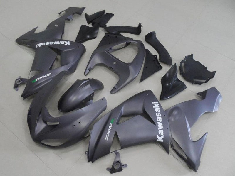 Purchase 2006-2007 Matte Grey White Decal Kawasaki ZX10R Motorcycle Fairings UK