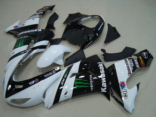 2006-2007 Kawasaki Ninja ZX10R White Monster Fairing Kit