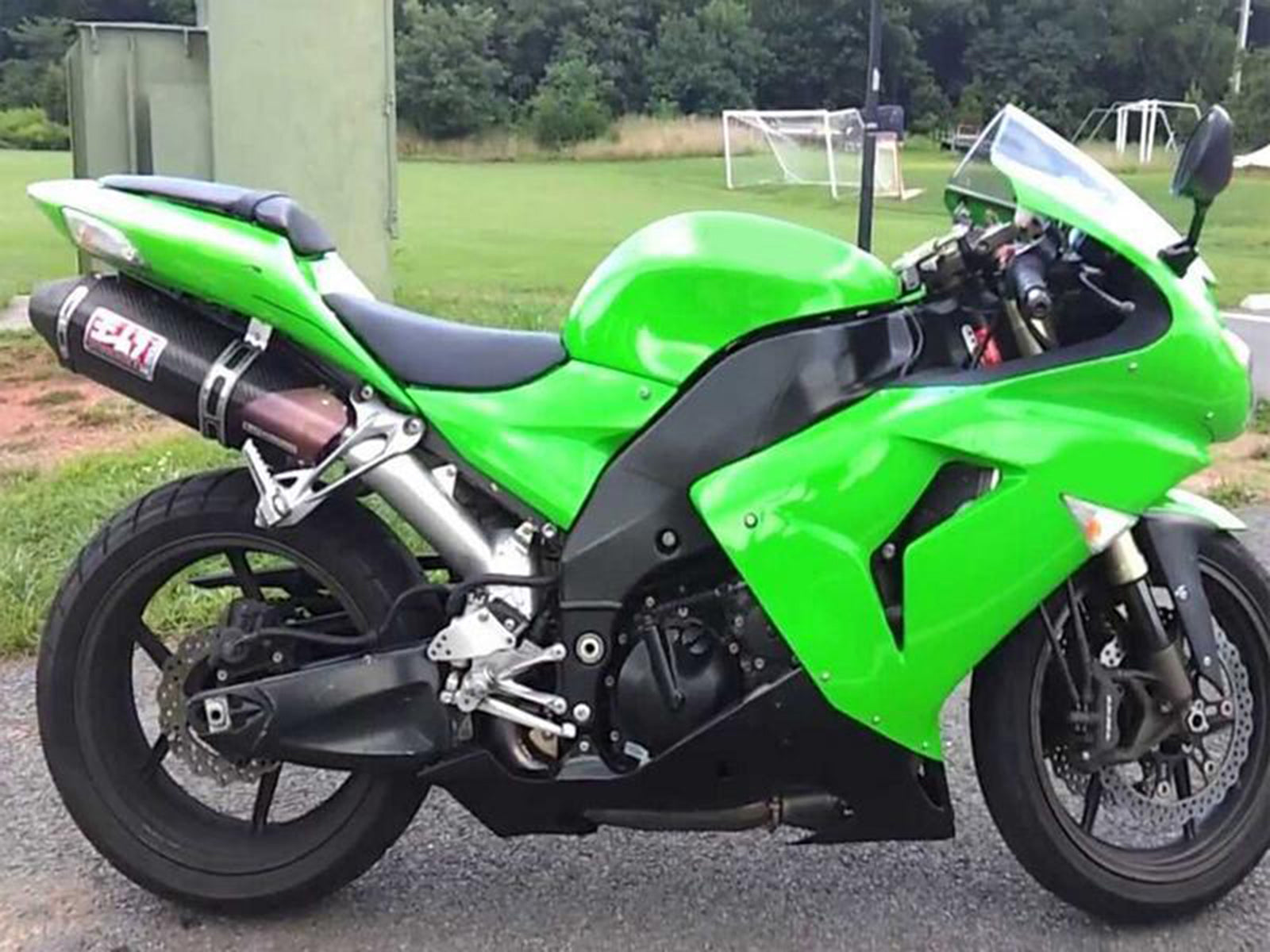 2006-2007 Kawasaki ZX10R Green Black Fairing Kit