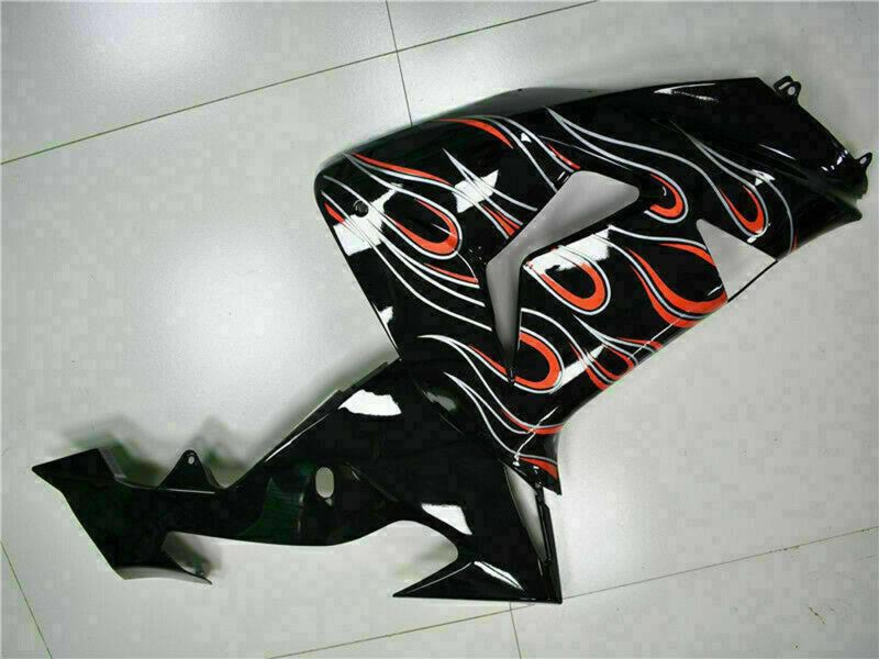 Purchase 2006-2007 Glossy Black Red Flame Kawasaki ZX10R Motorcycle Fairing Kits UK