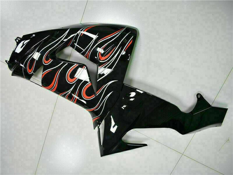 Purchase 2006-2007 Glossy Black Red Flame Kawasaki ZX10R Motorcycle Fairing Kits UK