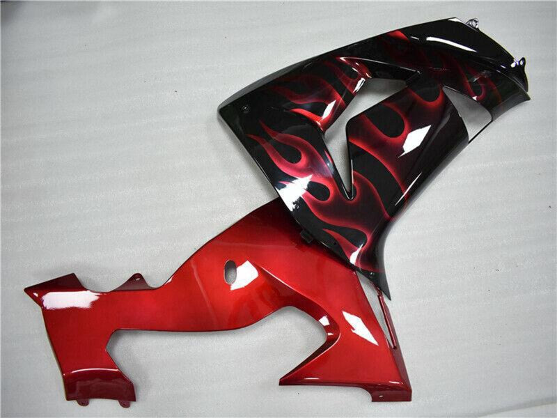 Purchase 2006-2007 Glossy Black Red Flame Kawasaki ZX10R Motorcycle Fairing UK