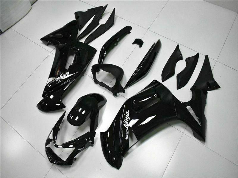 Purchase 2006-2008 Glossy Black White Kawasaki EX650 Motorcycle Fairings UK