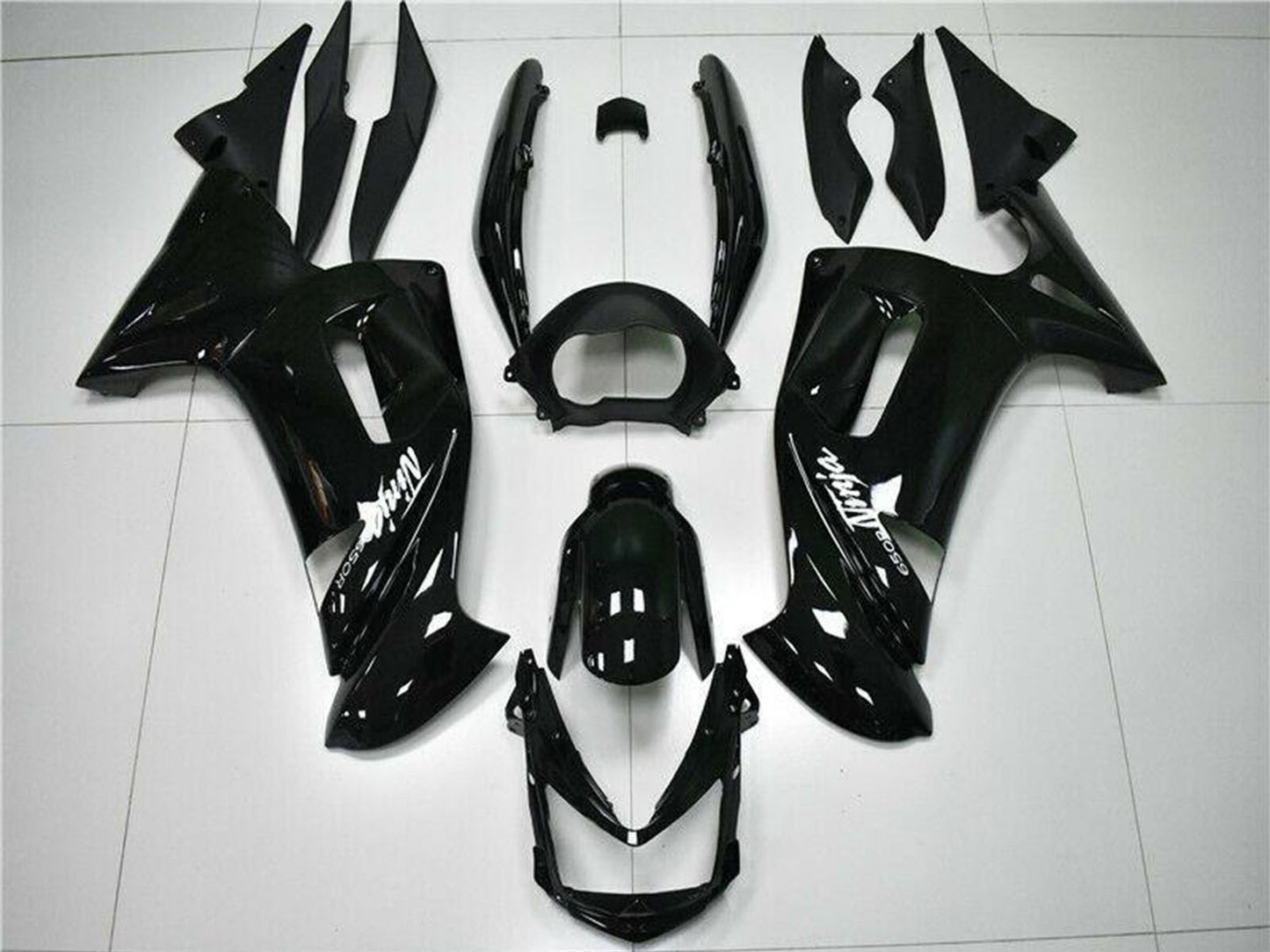 2006-2008 Kawasaki EX650R Glossy Black Fairing Kit