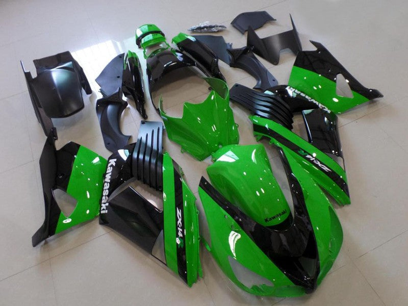 Purchase 2006-2011 Green Glossy Black Kawasaki ZX14R ZZR1400 Motorcycle Fairings UK