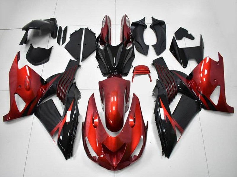 Purchase 2006-2011 Red Black Kawasaki ZX14R ZZR1400 Motorcycle Fairings UK