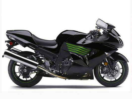 2006-2011 Kawasaki Ninja ZX14R Black Green Fairing Kit