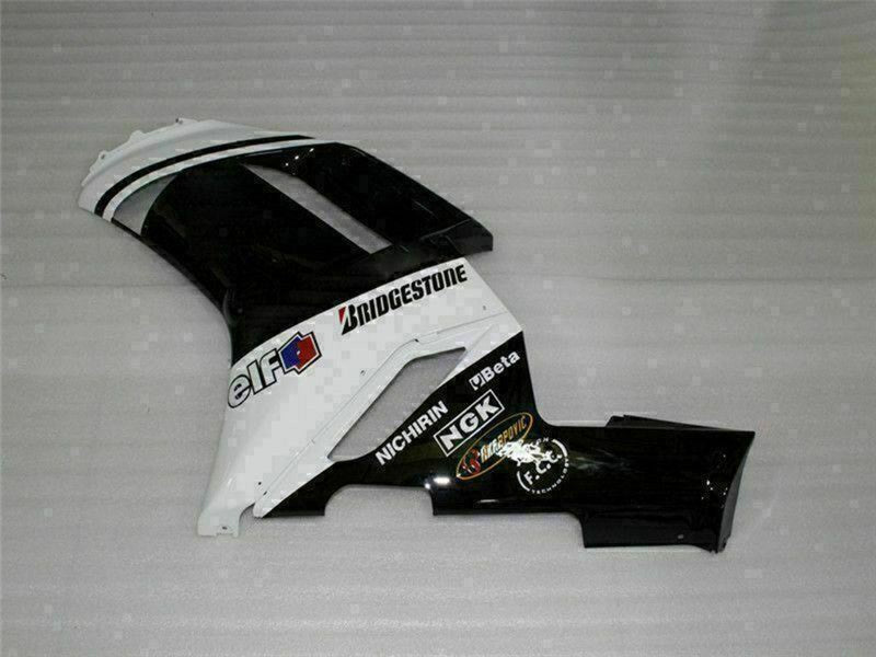 Purchase 2007-2008 Black White Kawasaki ZX6R Motorcycle Fairings UK