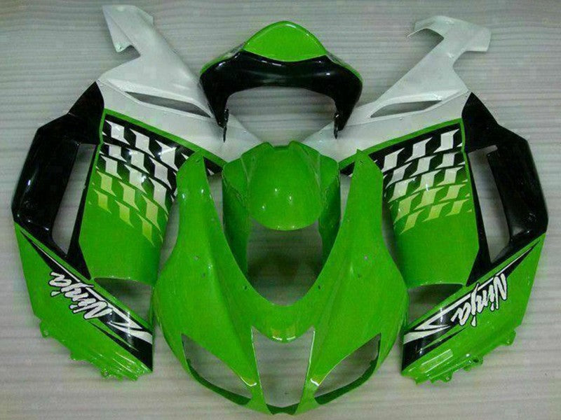 Purchase 2007-2008 Green White Ninja Kawasaki ZX6R Motorcycle Fairings UK