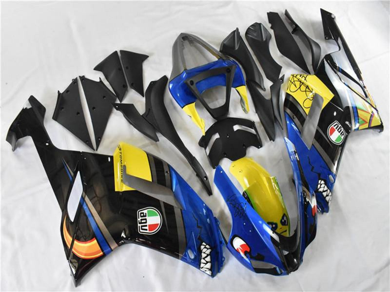 Purchase 2007-2008 Blue Shark Kawasaki ZX6R Motorcycle Fairings UK