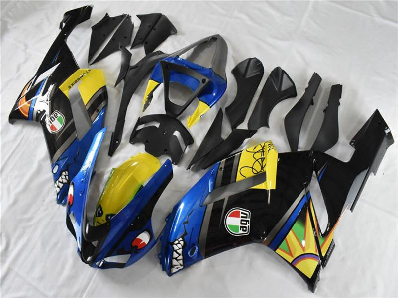 Purchase 2007-2008 Blue Shark Kawasaki ZX6R Motorcycle Fairings UK