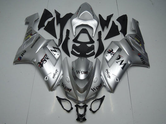 2007-2008 Kawasaki Ninja ZX6R Silver West Fairing Kit