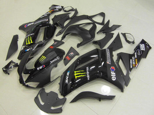 2007-2008 Kawasaki Ninja ZX6R Black Monster Fairing Kit
