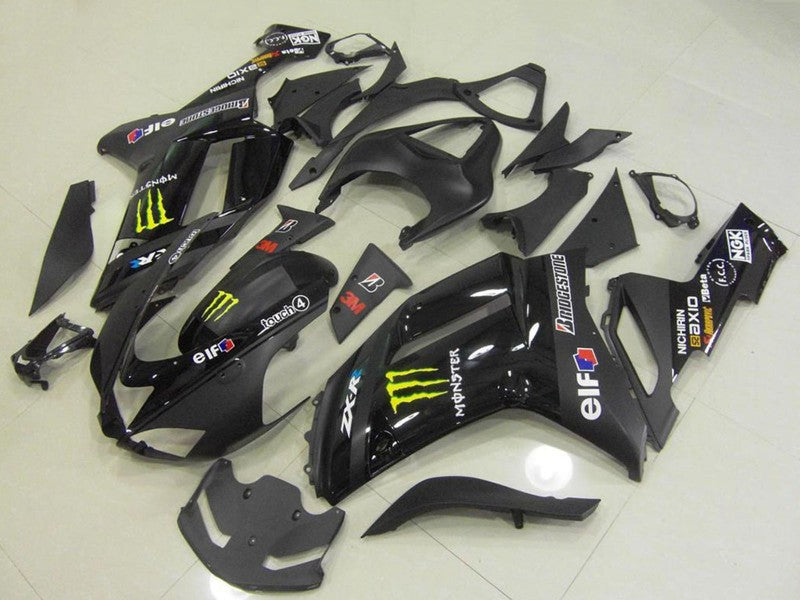Purchase 2007-2008 Black Monster Kawasaki ZX6R Motorcycle Fairings UK